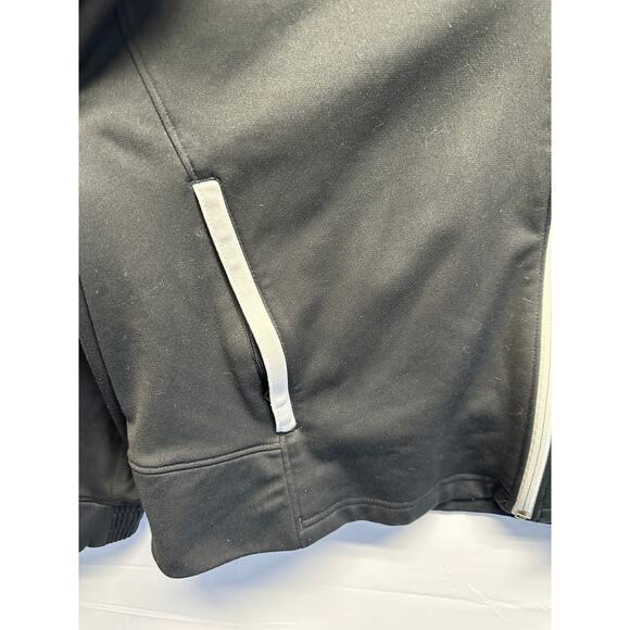 Under Armour Coke Zero Full Zip Jacket Black White Diagonal Stripes Loose fit L - Picture 2 of 10